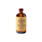 Bottle of El Guapo sweet potato syrup on a white background