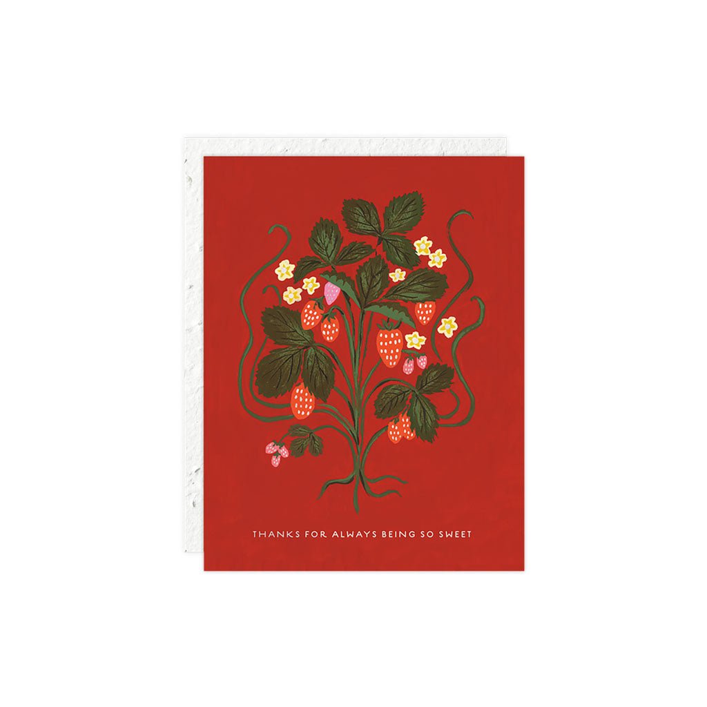 Sweet Strawberry Thank You Card Boston General Store