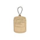 Air freshener tag with 'Teakwood & Tobacco' scent on a white background