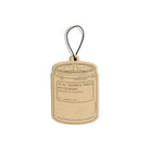 Air freshener tag with 'Teakwood & Tobacco' scent on a white background