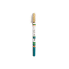 Teal and white colorful toothbrush on white background