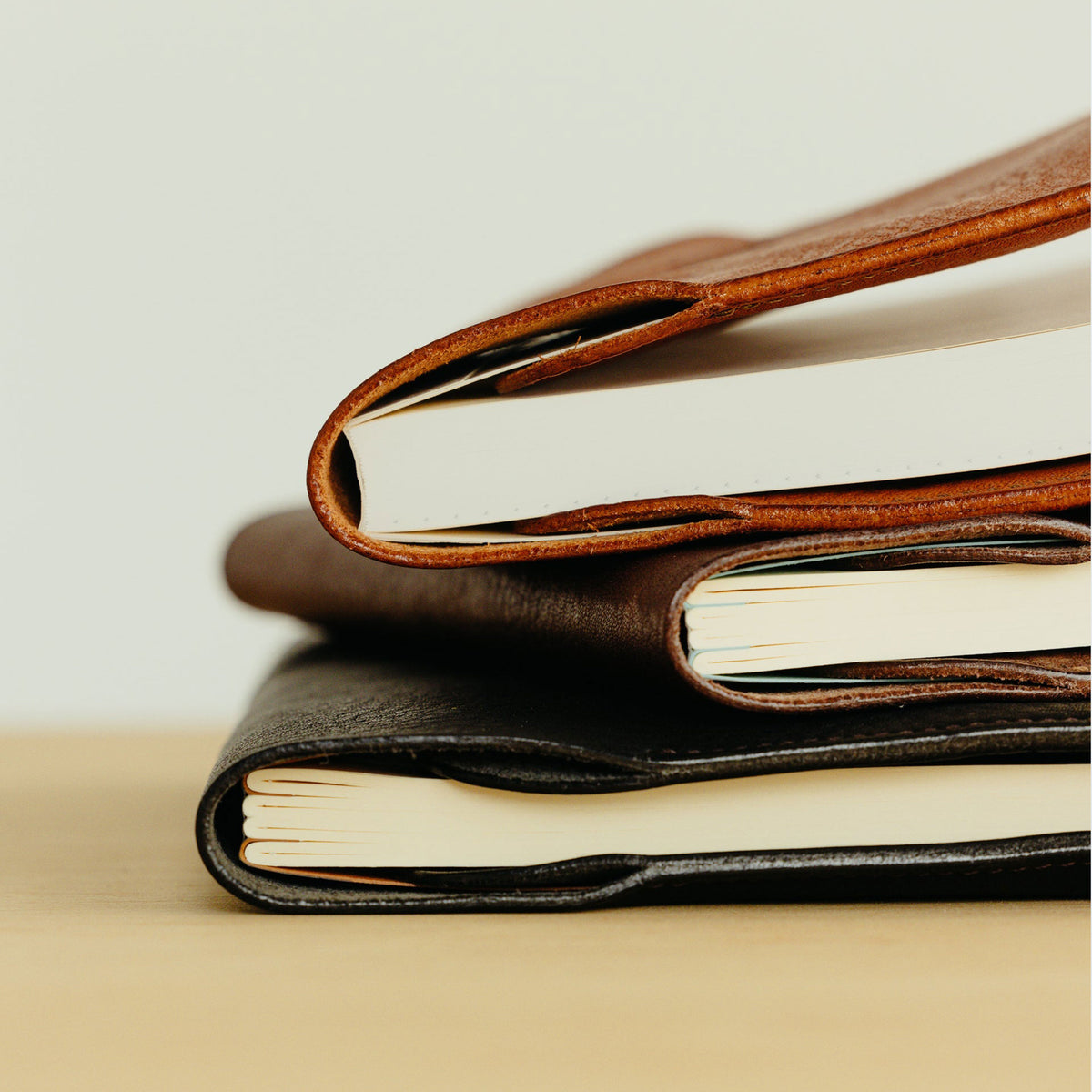 Textured Leather Notebook Cover at Boston General Store