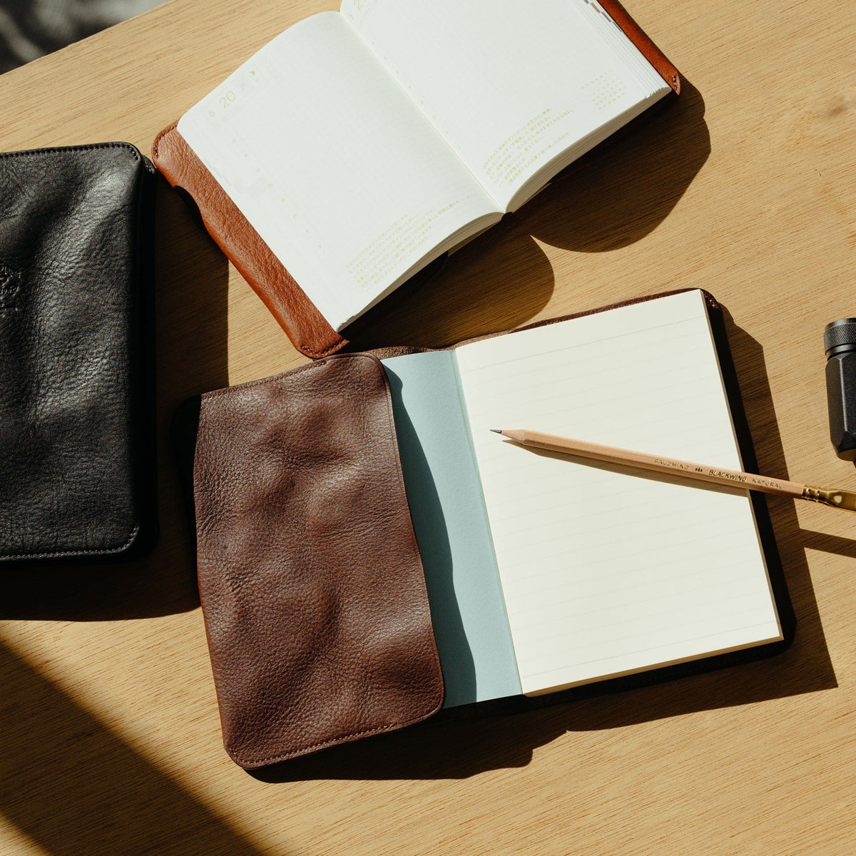 Textured Leather Notebook Cover at Boston General Store
