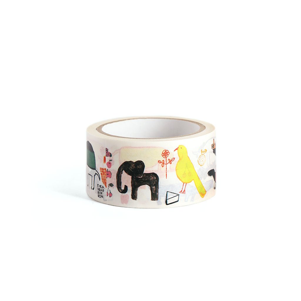 Washi tape featuring colorful African animals. 