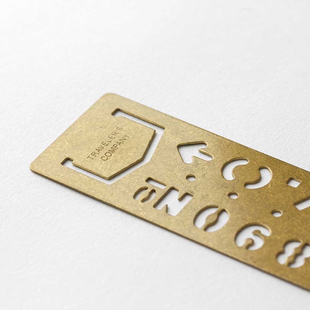 Traveler&#39;s Brass Template Bookmark - Number Boston General Store