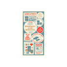 A Traveler's Notebook plastic sheet board with colorful designs for 2027 diary theme on white background