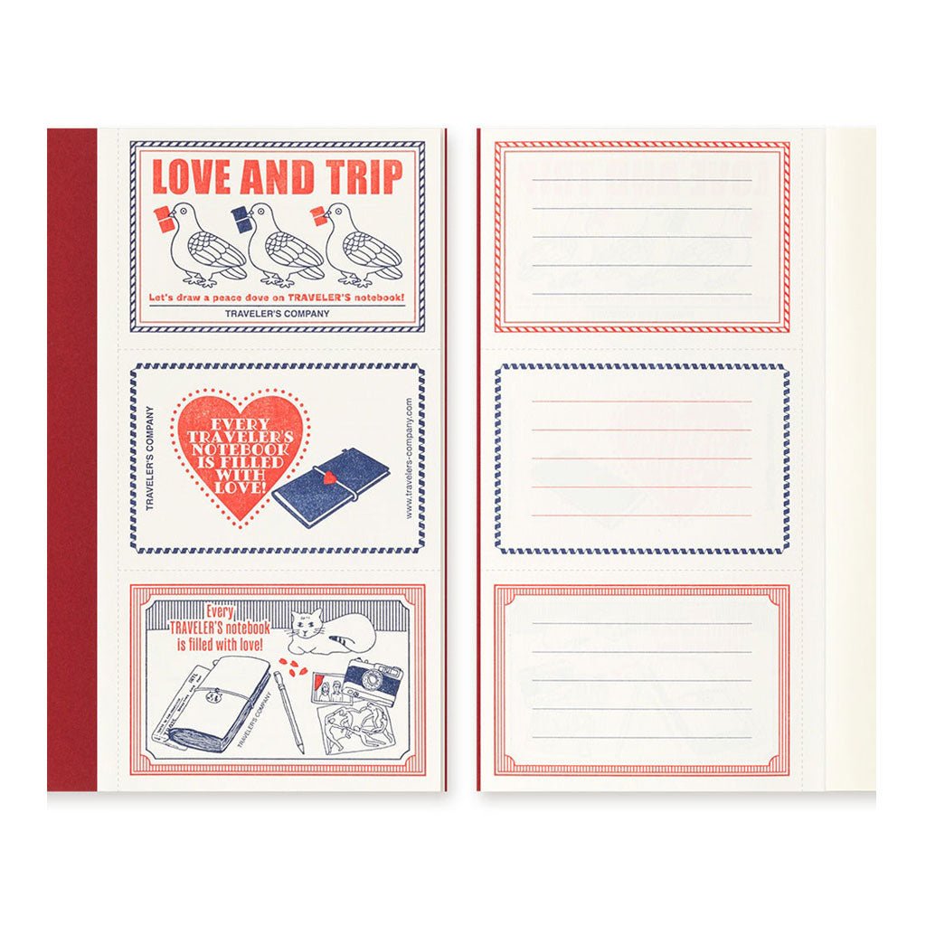 Traveler&#39;s Love and Trip Regular Notebook Refill Boston General Store