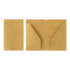 Kraft paper insert for traveler's card-size notebook on white background
