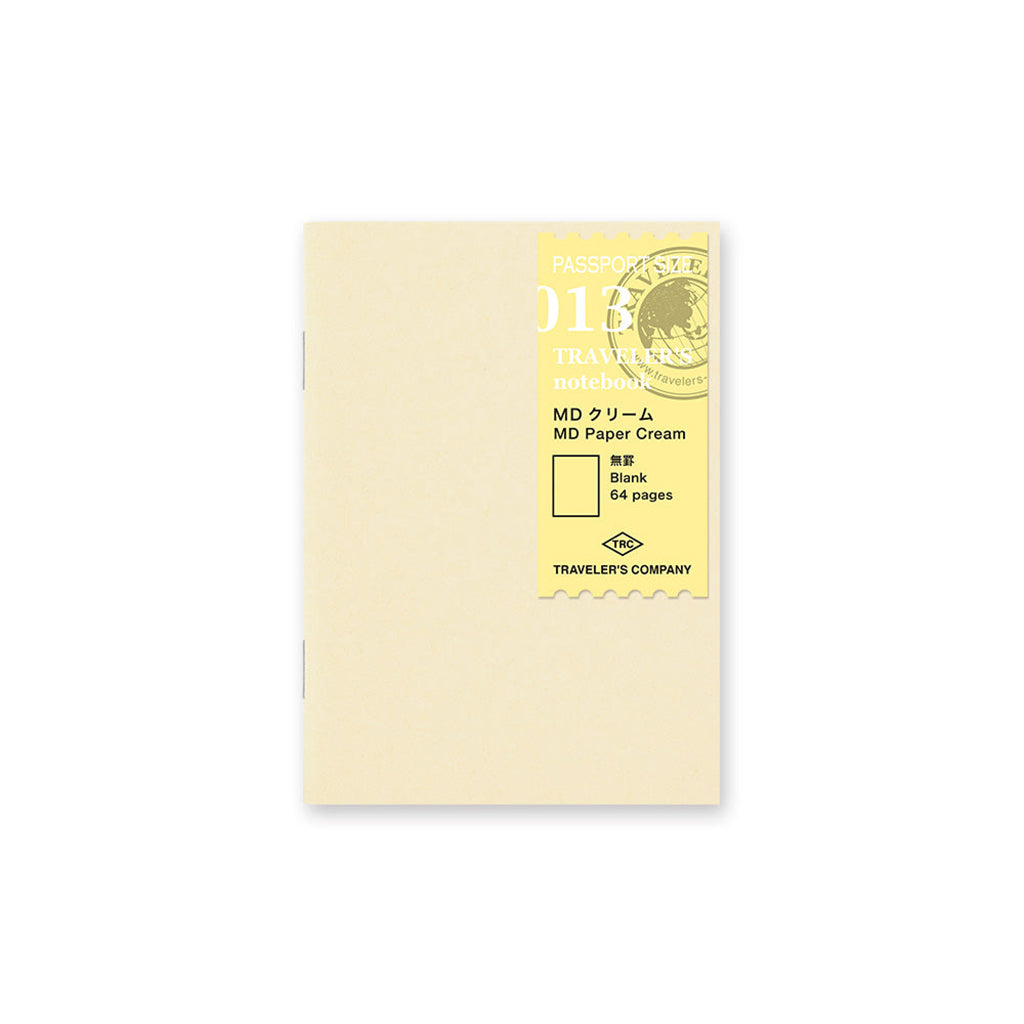 Traveler&#39;s Passport Notebook Refill MD Paper Cream Blank - 013    at Boston General Store