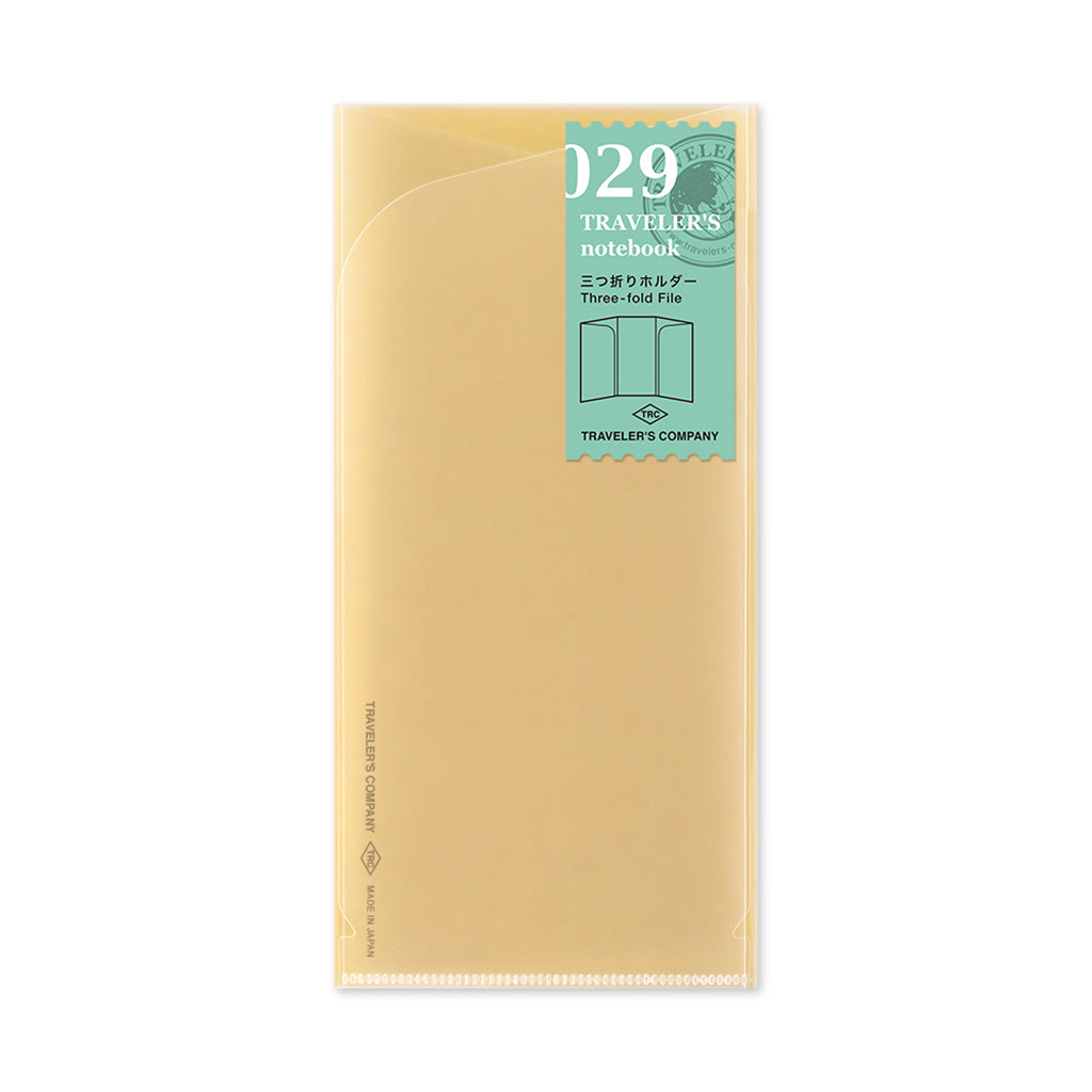 Traveler&#39;s Notebook Refill Three-Fold File - 029    at Boston General Store