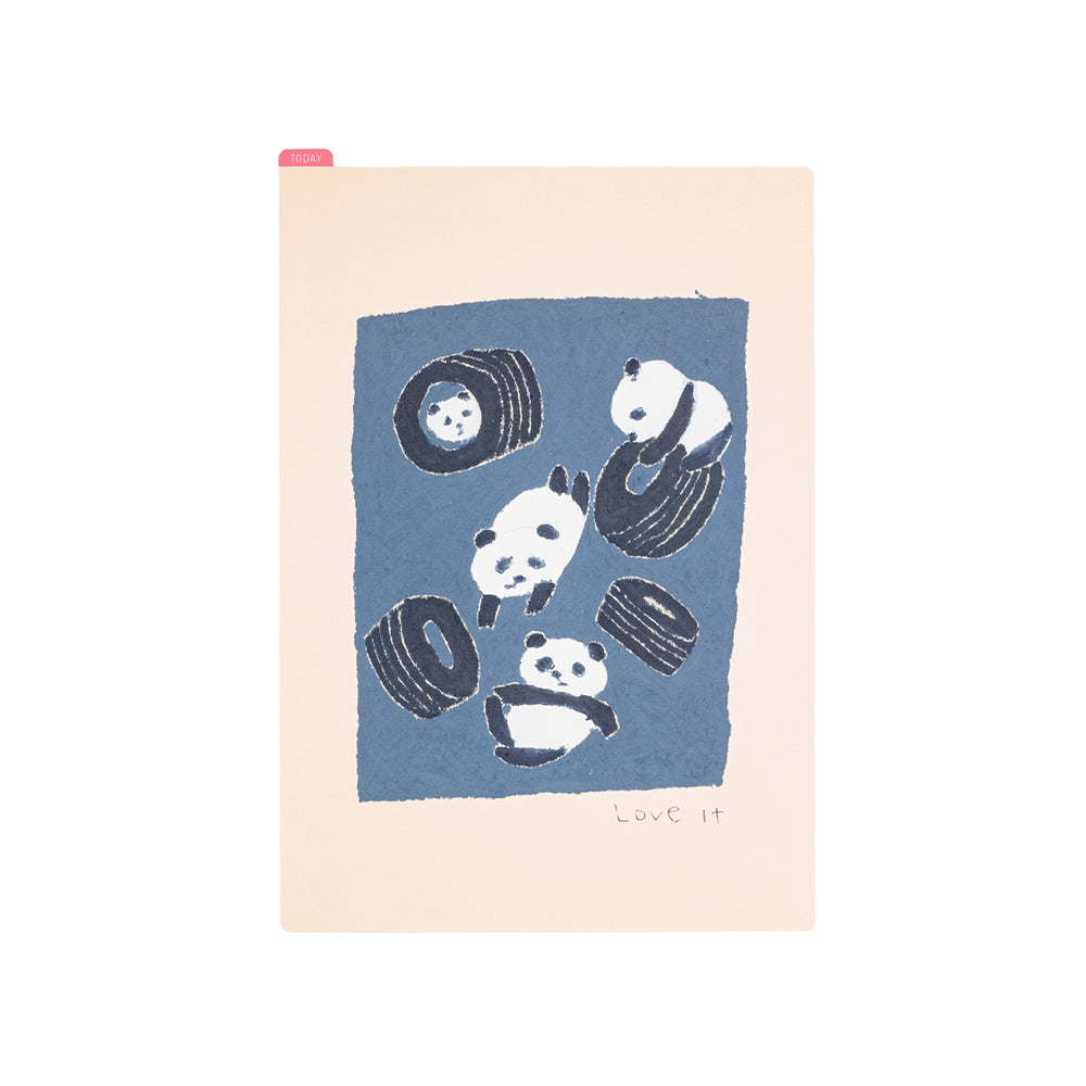 Hobonichi Pencil Board -Cousin A5 - Jin Kitamura Love it Panda    at Boston General Store