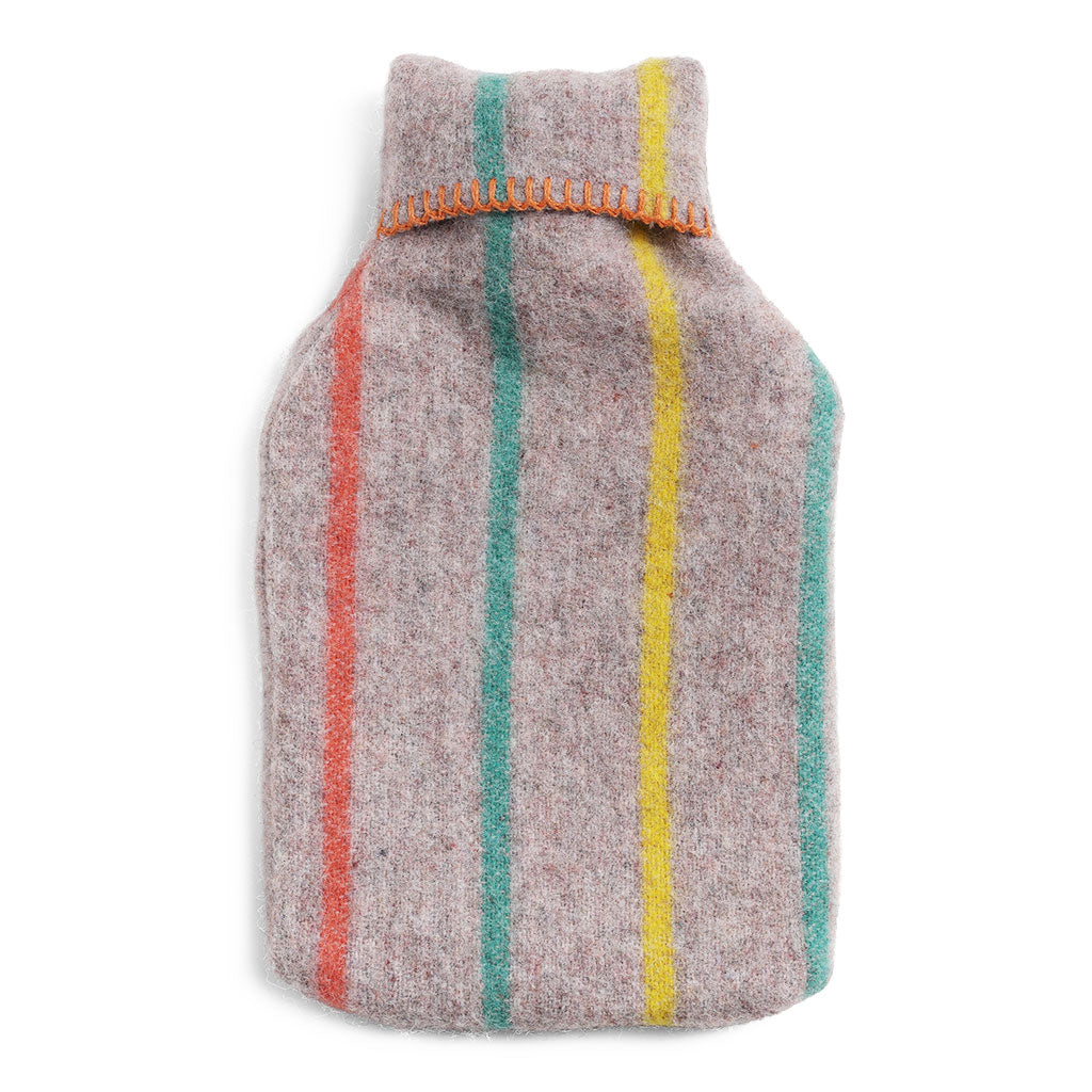 Recycled Striped Wool Hot Water Bottle at Boston General Store