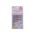 Packaged pastel pink and purple decorative stickers with illustrations on a white background