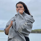 Uniform Grey Merino Lambswool Blanket Scarf Boston General Store