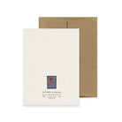 Back of greeting card with kraft envelope
