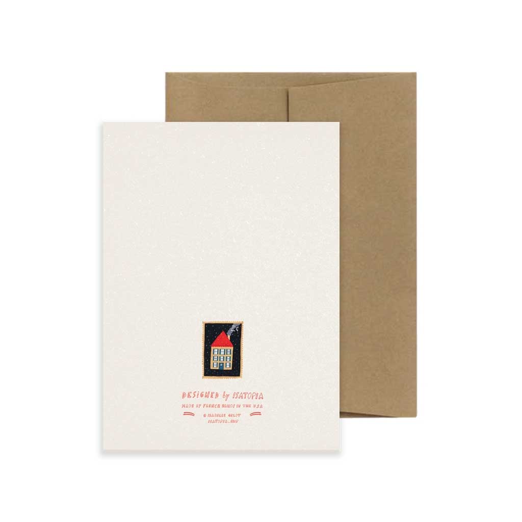 Back of greeting card 