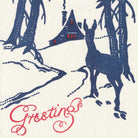 close up of deer and greetings on front of card