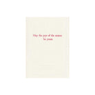 inside of card with text that reads may the joys of the season be yours