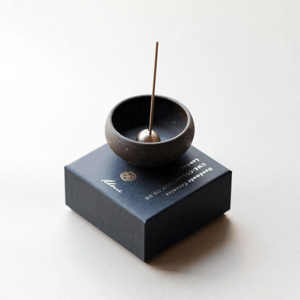 Wabi Sabi Incense Bowl &amp; Brass Dome Incense Holder Boston General Store