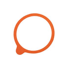 Extra large orange rubber replacement gasket ring for Weck glass jar on white background