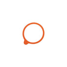 Extra small orange rubber replacement gasket ring for Weck glass jar on white background