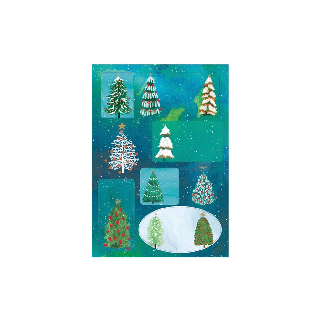 Wild Winter Forest Sticker Labels Sheet Boston General Store
