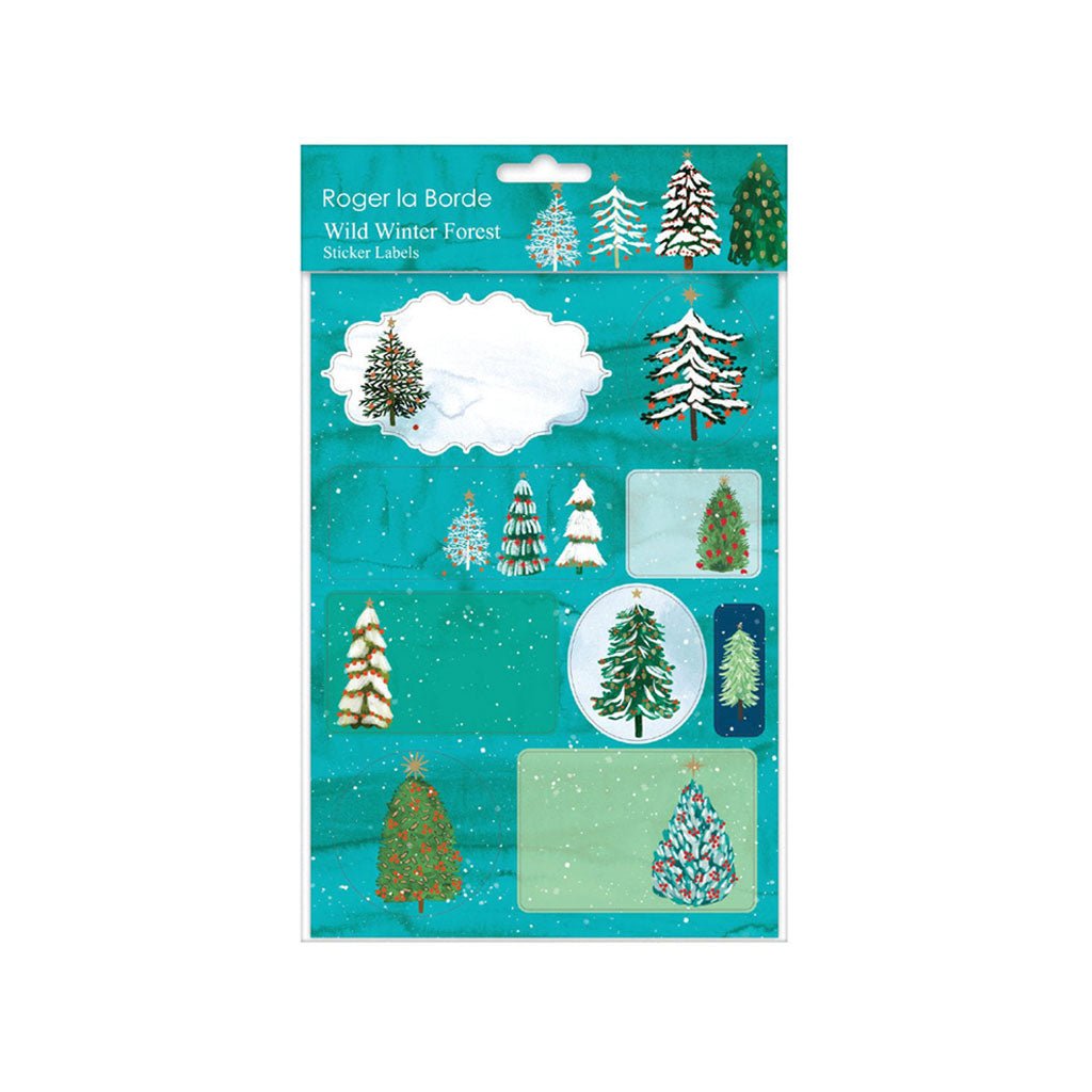 Wild Winter Forest Sticker Labels Sheet Boston General Store