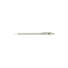 Silver pen with silver clip on a white background