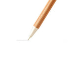 Wooden pen with silver tip on a white background