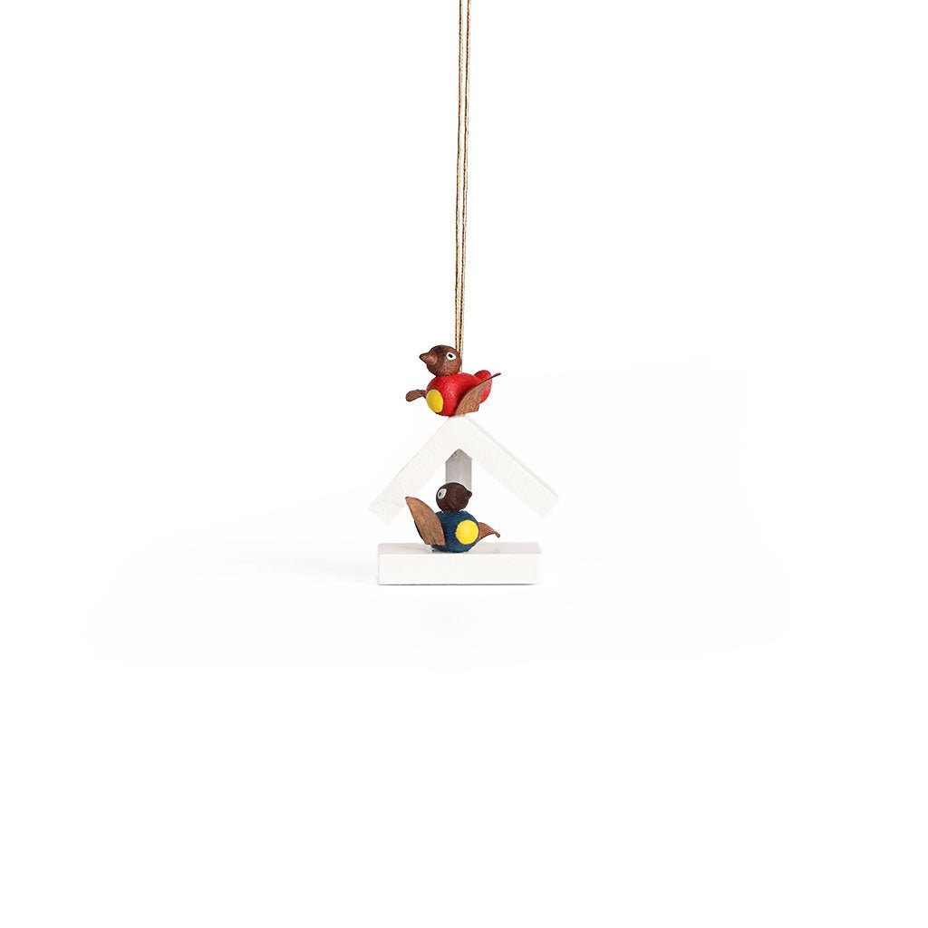 Wood Bird House Ornament Boston General Store