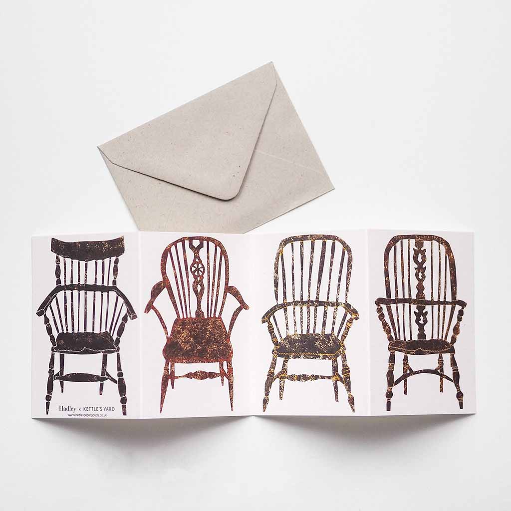 Wooden Chairs Concertina Card Boston General Store