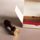 Wooden Handle Brass Seals for Wax - Old Style Script Boston General Store