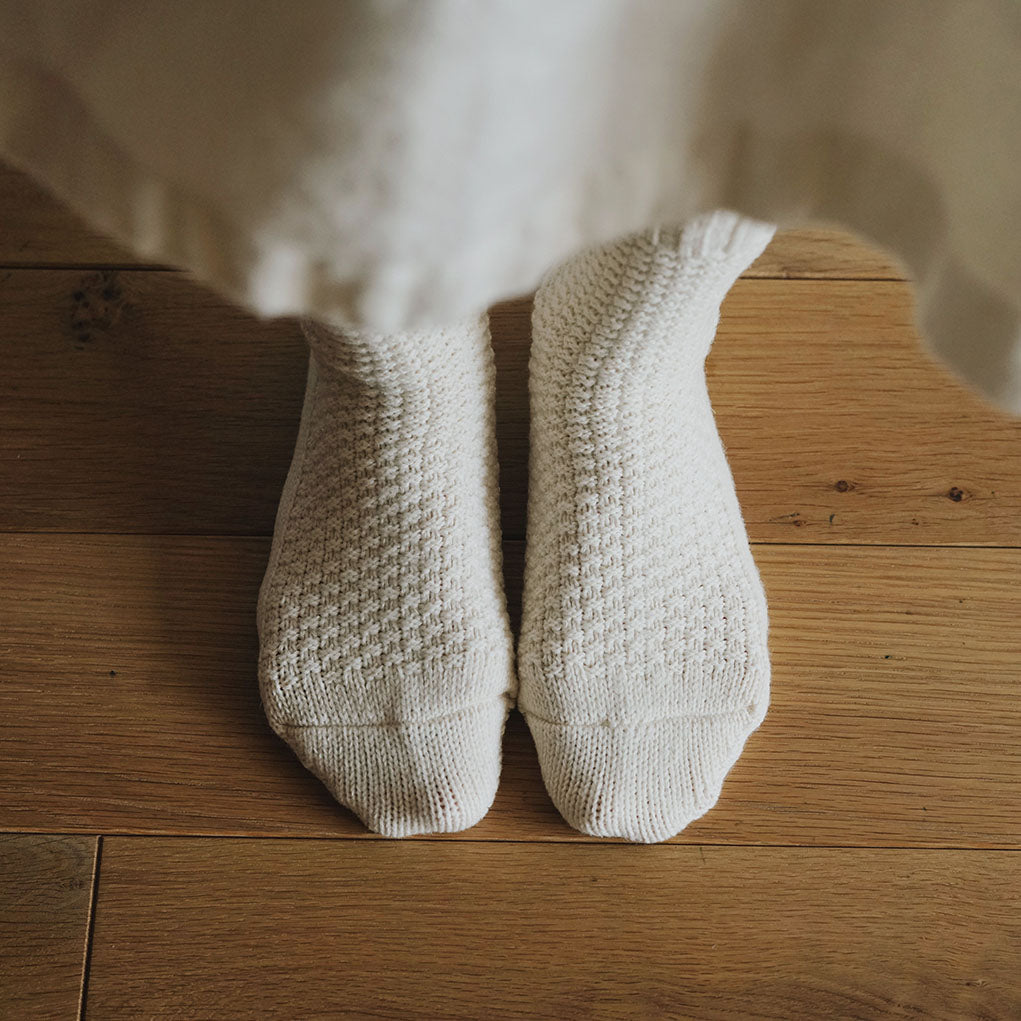 Wool Cotton Boot Socks by Nishiguchi Kusushita