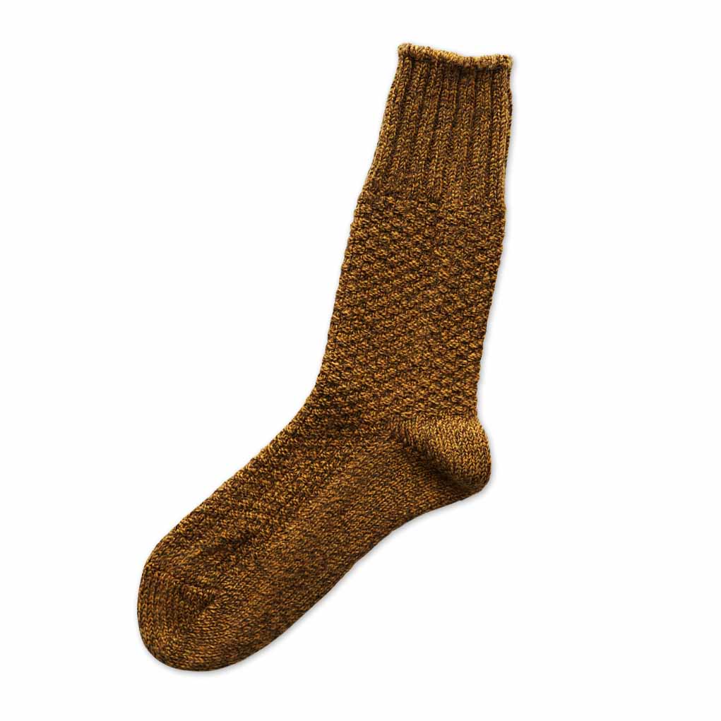 Wool Cotton Boot Socks Small Mustard  at Boston General Store