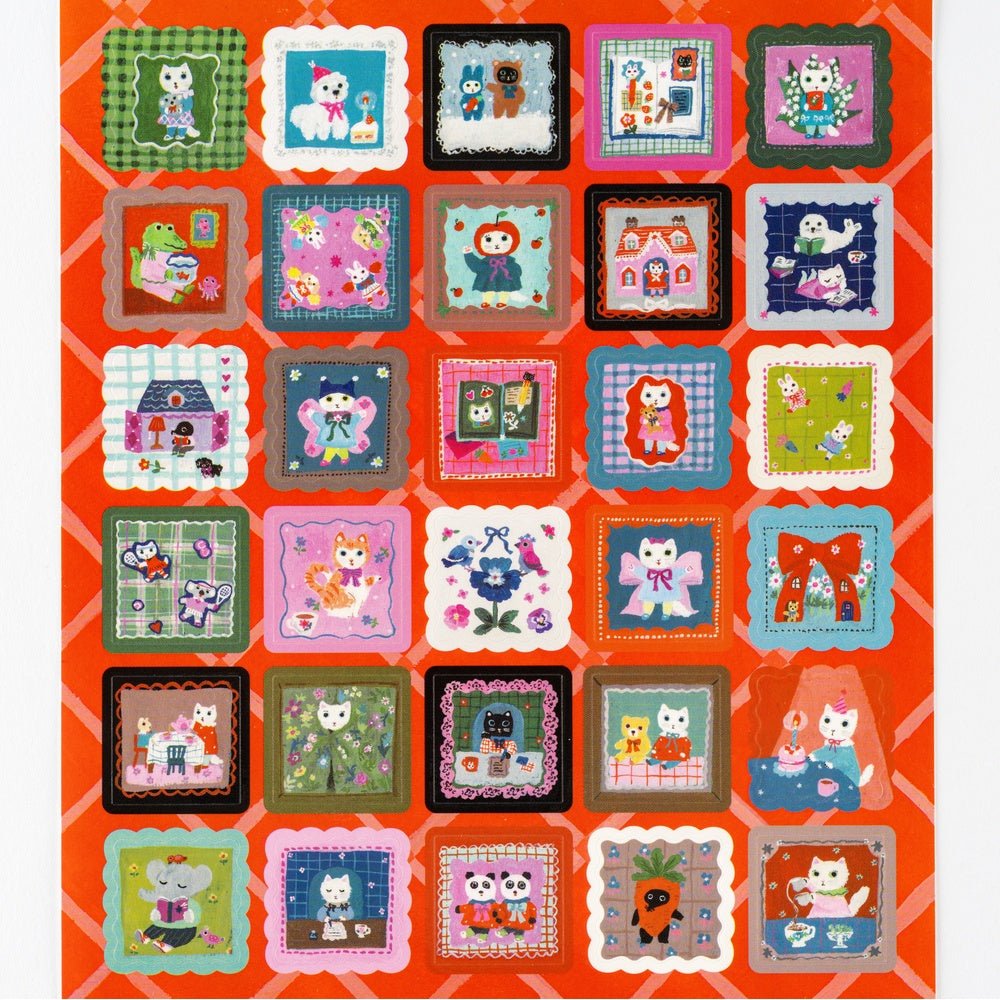 Yumi Kitagishi: Stickers - Daily Life of White Cat Boston General Store