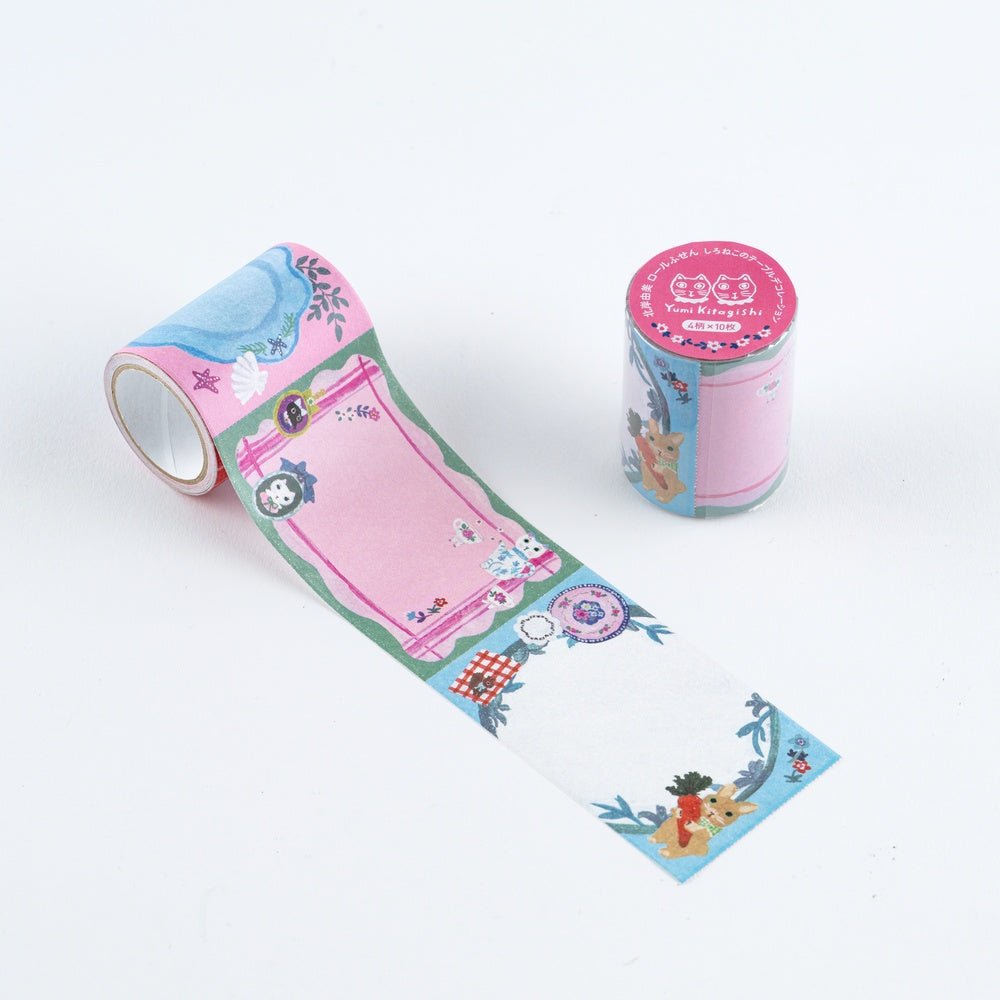 Yumi Kitagishi: Sticky Note Roll - White Cat’s Table Decorations Boston General Store