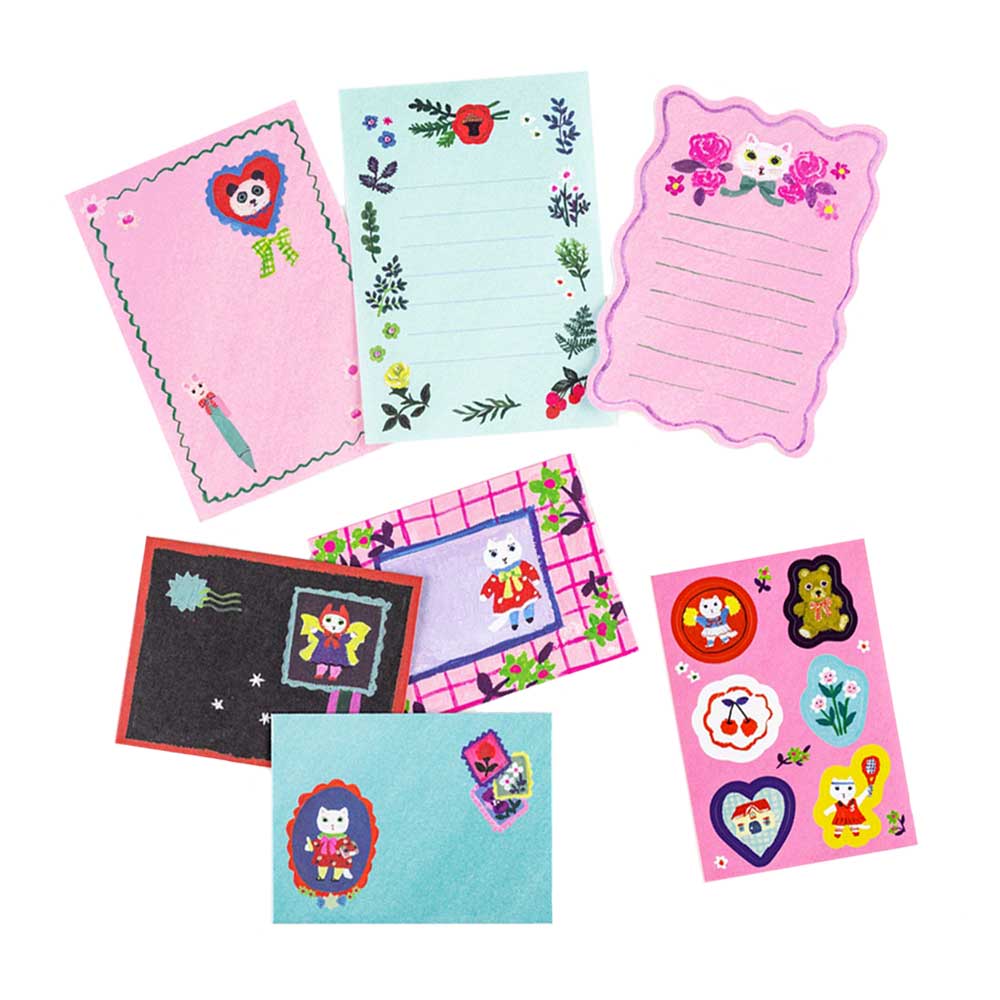 Yumi Kitagishi: White Cat’s Mini Letter Set Boston General Store