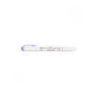 White highlighter with blue cap on a white background