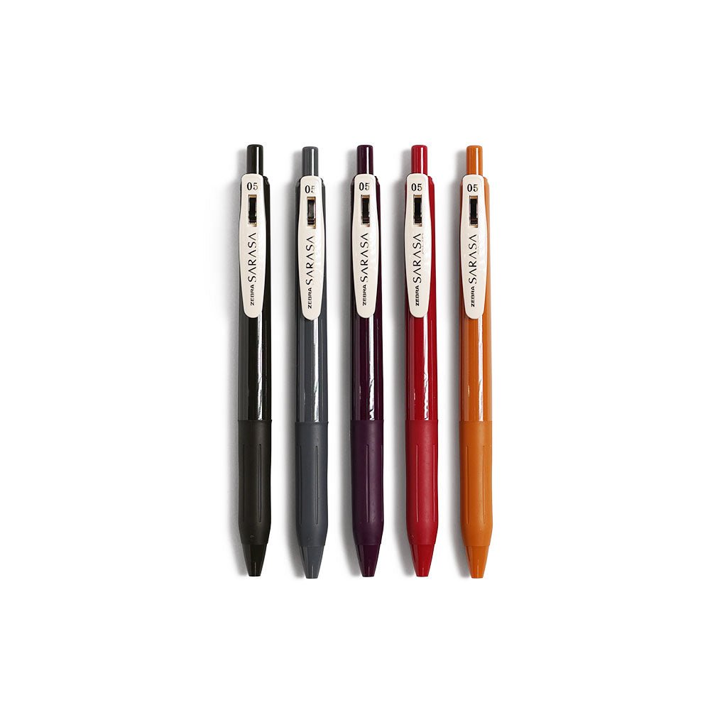 Zebra Sarasa Clip 0.5 Gel Pen, Vintage Colors - Set of 5 Boston General Store