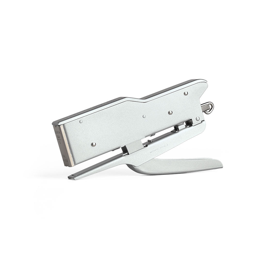 Handheld Zenith 548/E stapler with silver metal body