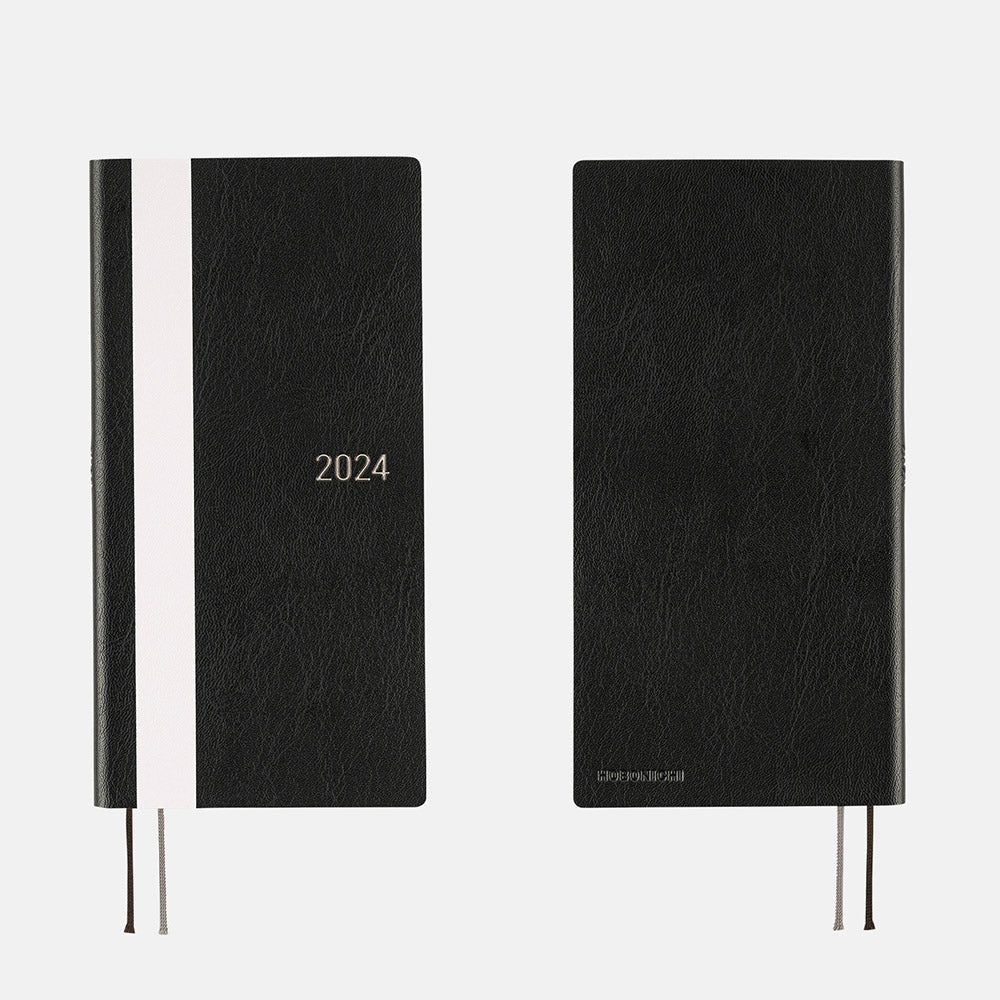 Hobonichi Techo Book Weeks - White Line: Black    at Boston General Store