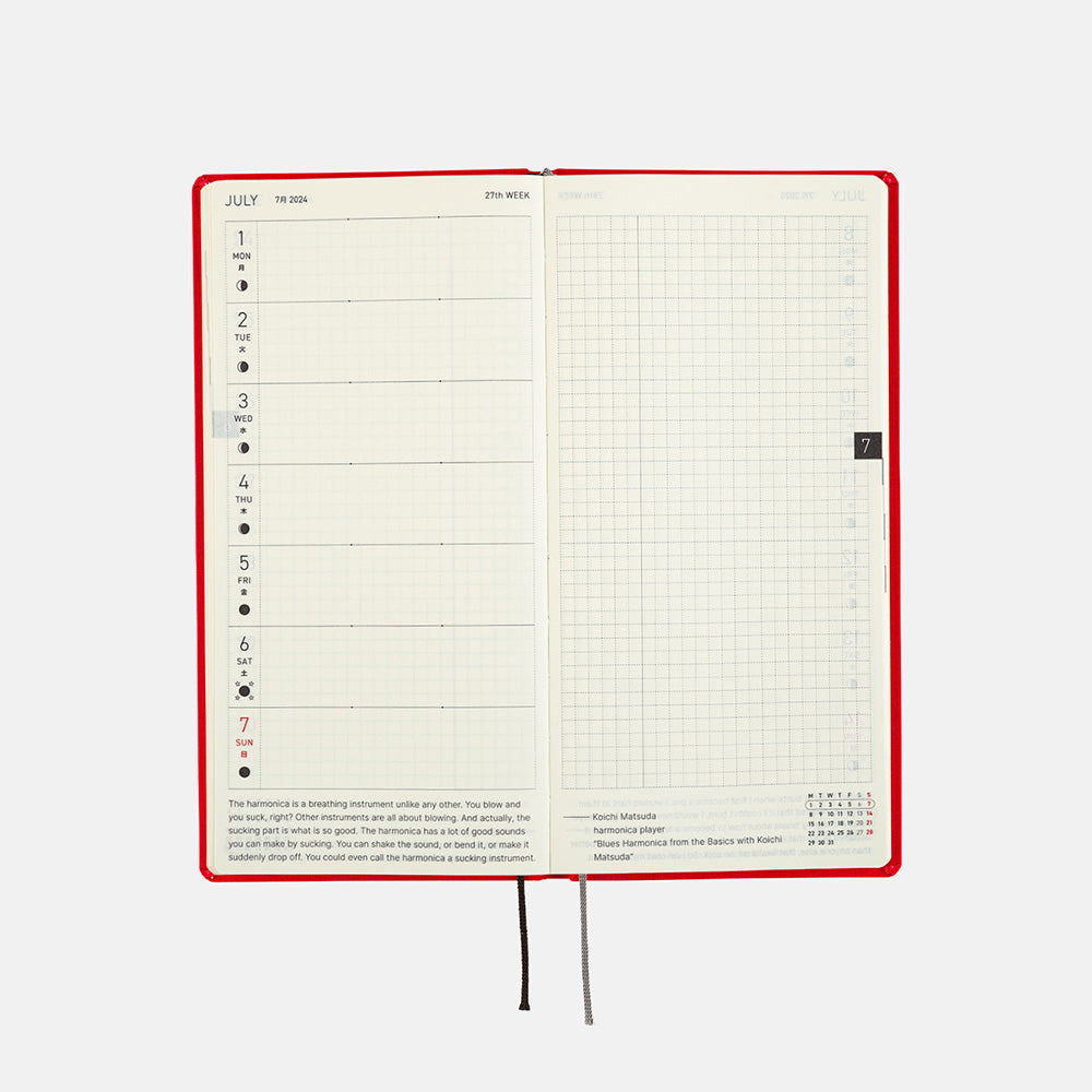 Hobonichi Techo Book Weeks - Colors: Sweet Apple    at Boston General Store