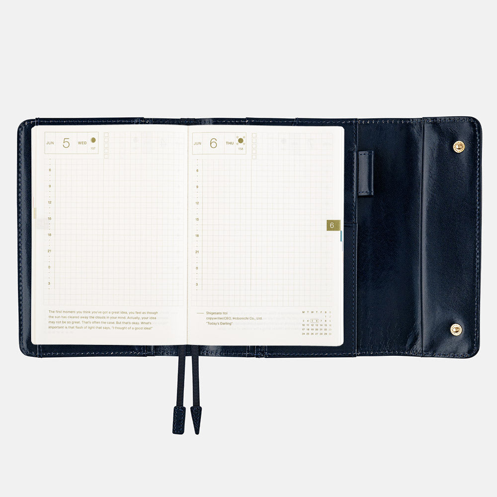 Hobonichi Techo Cover Original A6 - Leather: Silent Night    at Boston General Store