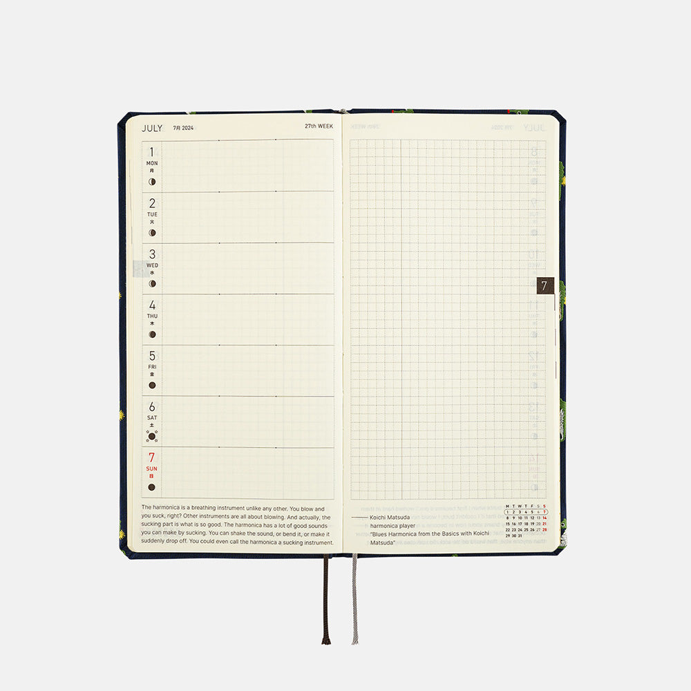 Hobonichi Techo Book Weeks - Bow &amp; Tie: Tiny Dragons    at Boston General Store