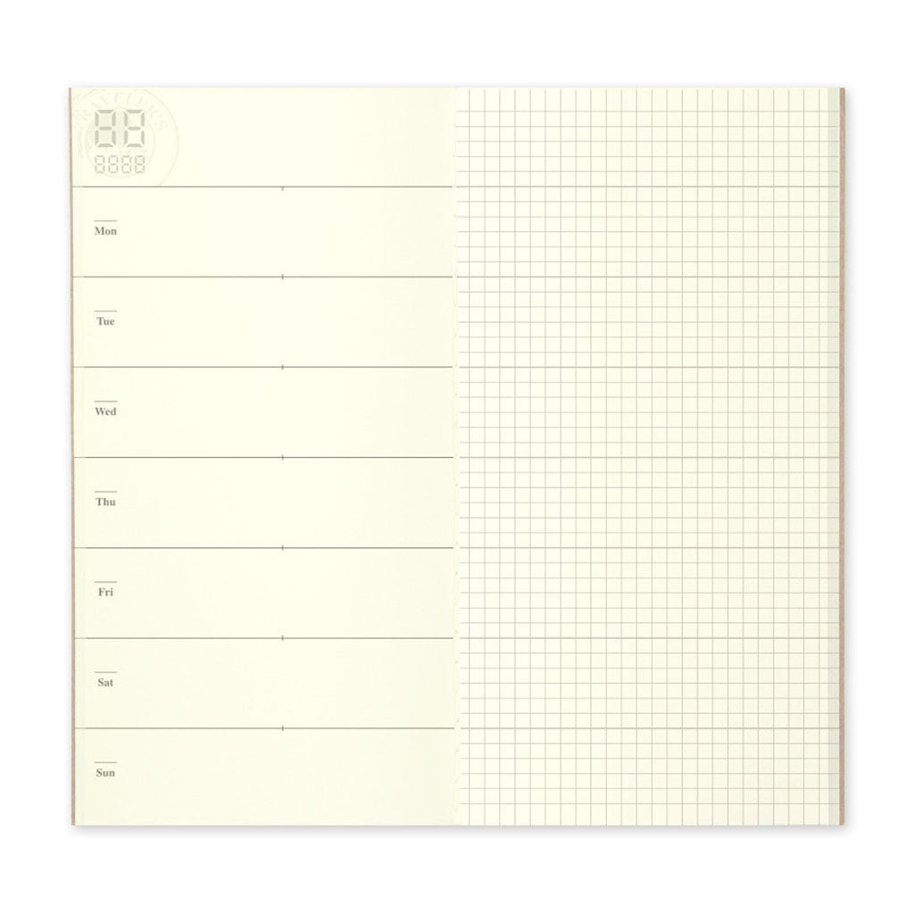 Traveler&#39;s Notebook Refill Diary Weekly + Memo - 019    at Boston General Store