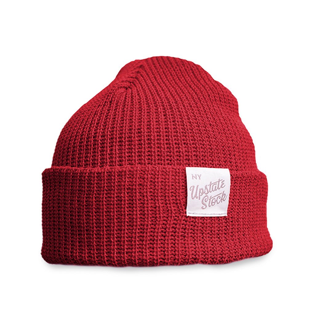 100% Eco-Cotton Watchcap Cherry Red   at Boston General Store