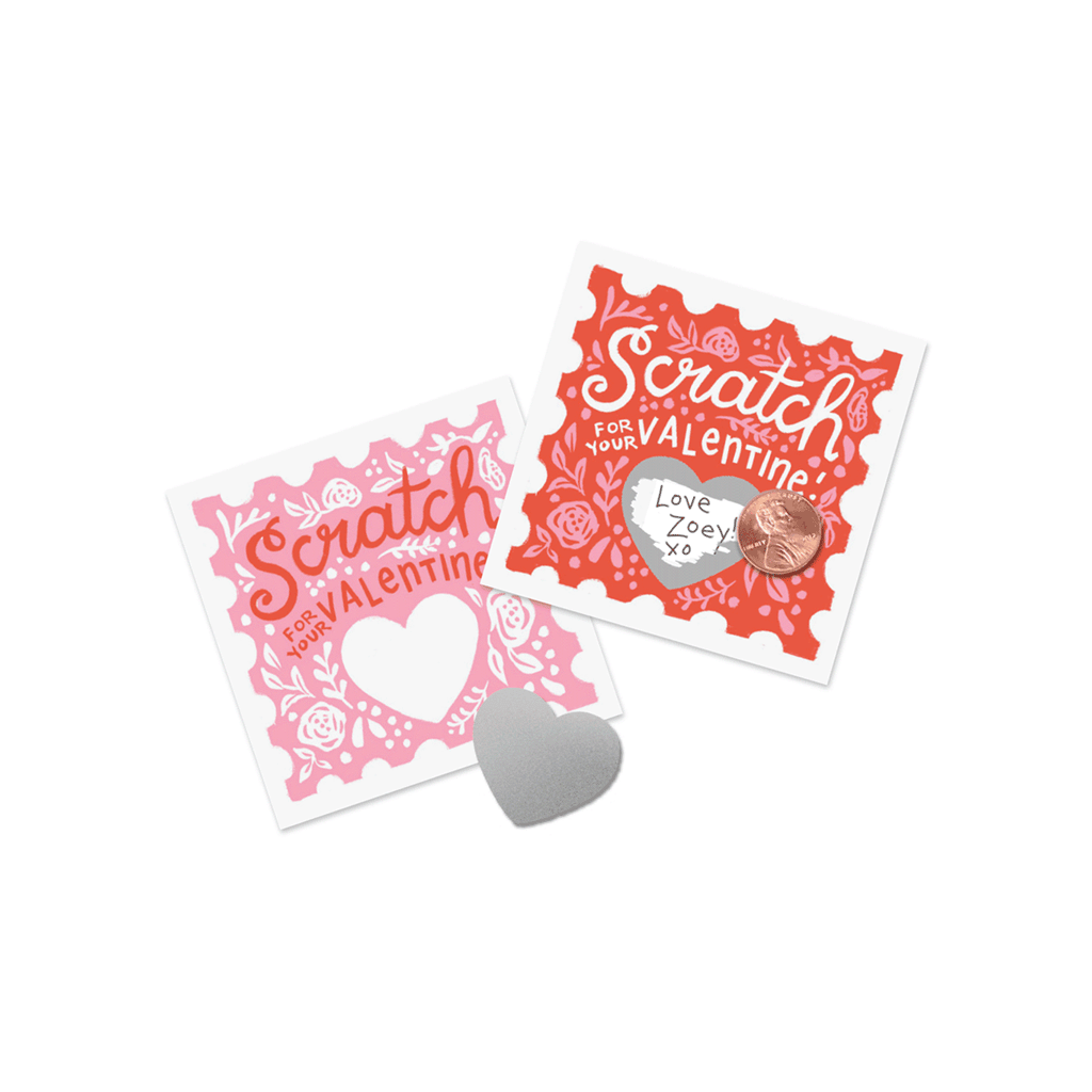 Floral Scratch-Off Valentines, 18 pack    at Boston General Store