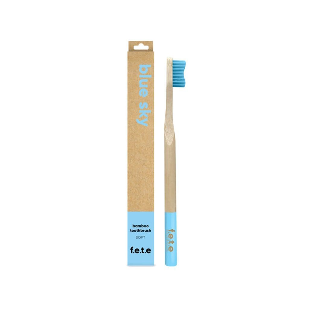 Adult Bamboo Toothbrush Blue Sky Soft  at Boston General Store
