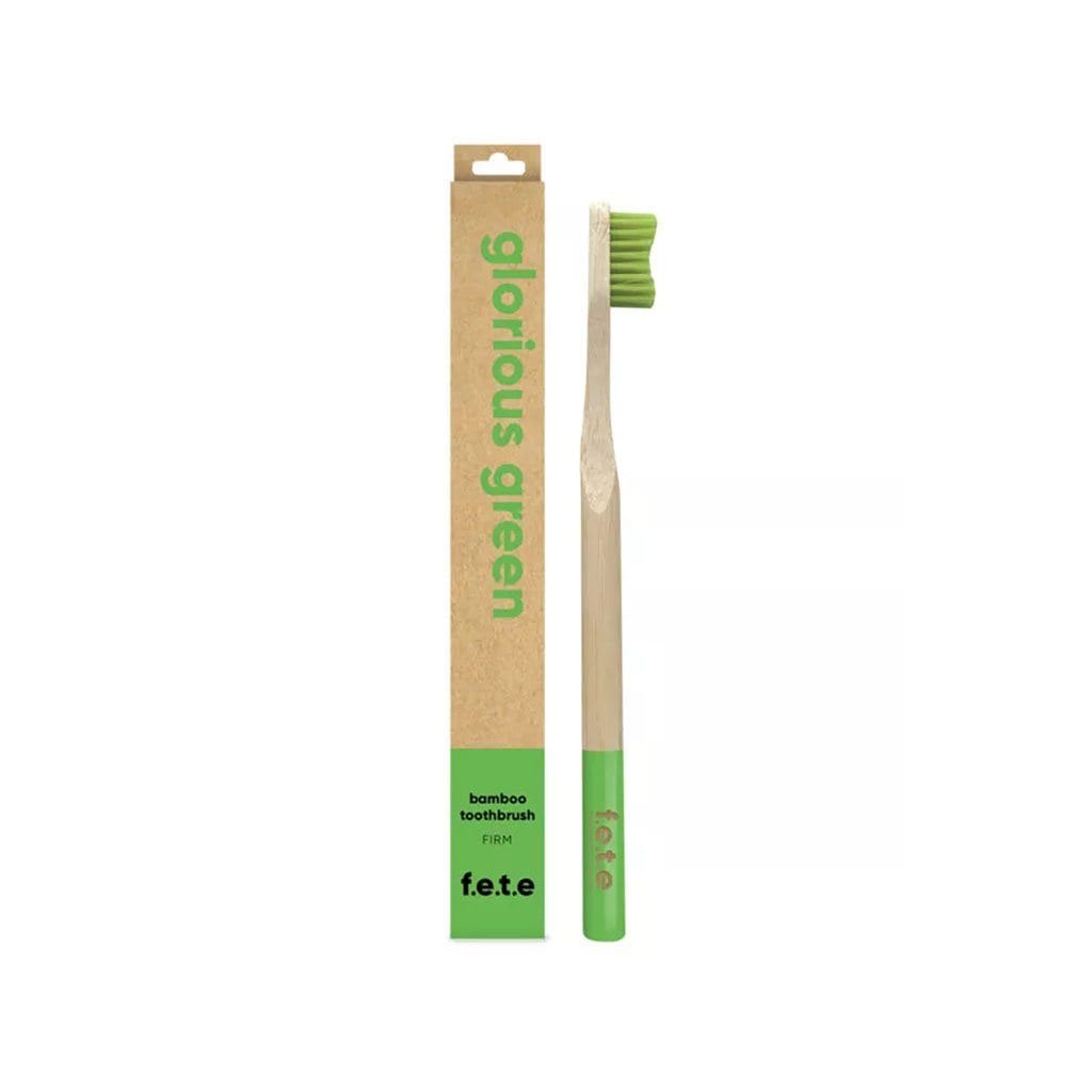 Adult Bamboo Toothbrush Glorious Green Firm  at Boston General Store