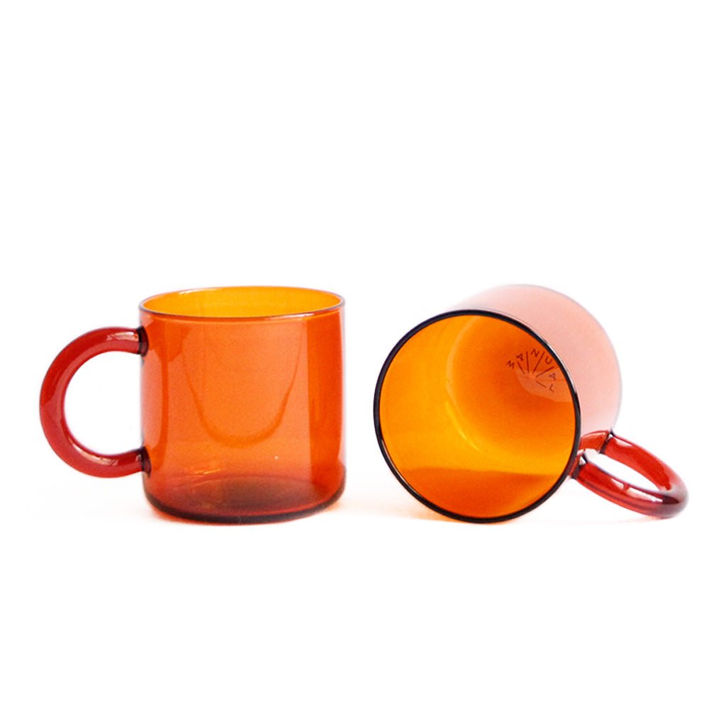 Amber Glass Mugs by Manual